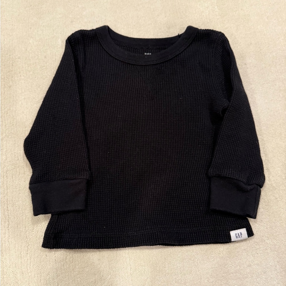 GAP Kids Black Long Sleeve Shirt thermal